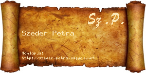 Szeder Petra névjegykártya